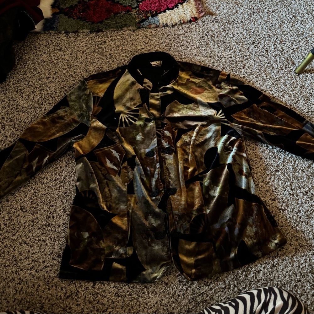 Clio II Fan Print Vintage Cardigan